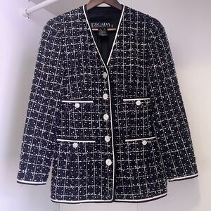Escada by Margaretha Ley Tweed Blazer